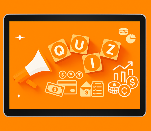 Financial Quiz Tablet Illustration